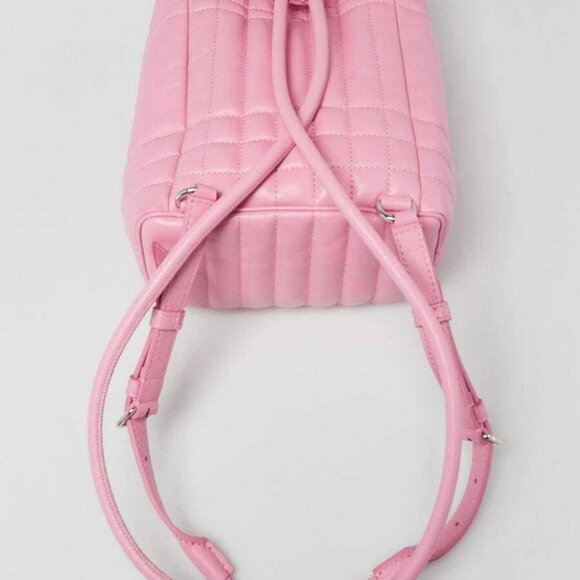 Burberry Pink Quilted Leather Mini Lola Backpack Bag - Picture 4 of 11